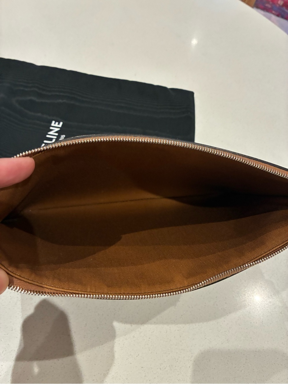 Celine Triomphe Monogram Pouch with wrist strap - Picture 8 of 8